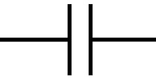 Symbol for a capacitor