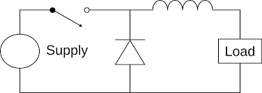 Circuit diagram for a step-down switching regulator