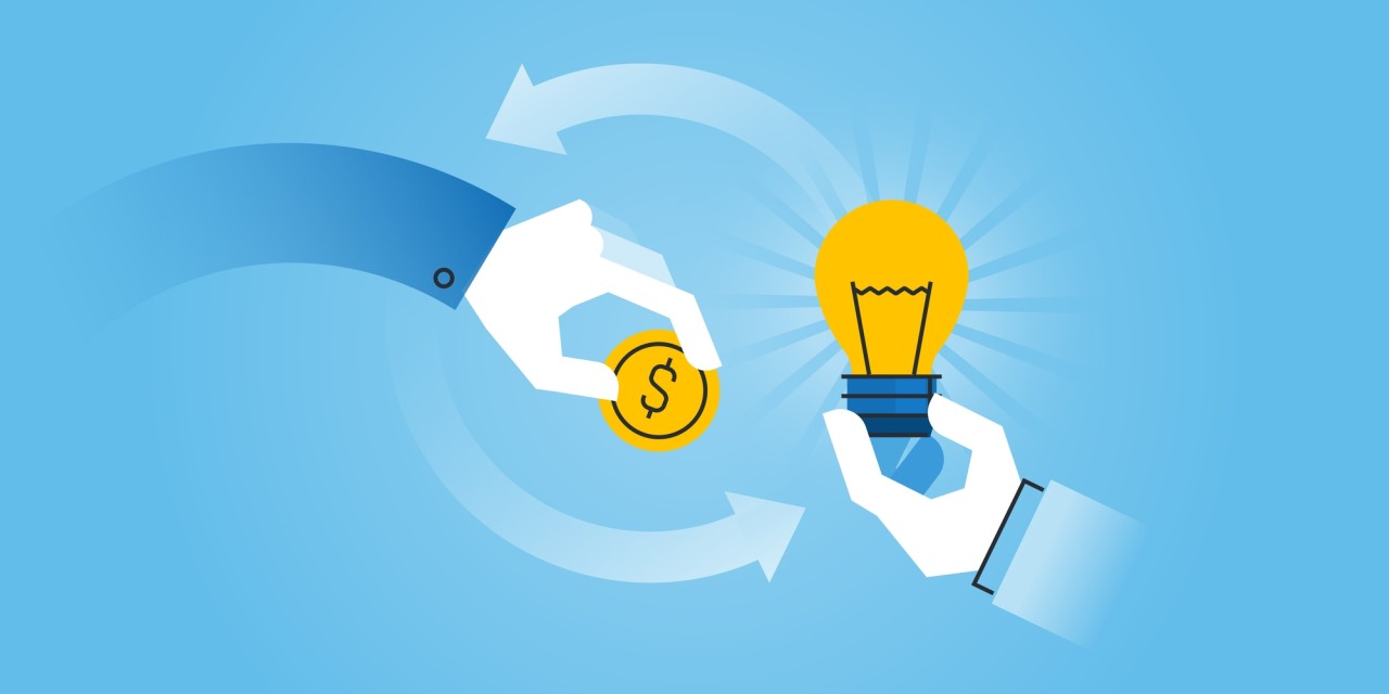 Crowdfunding, investing into ideas, funding project by raising